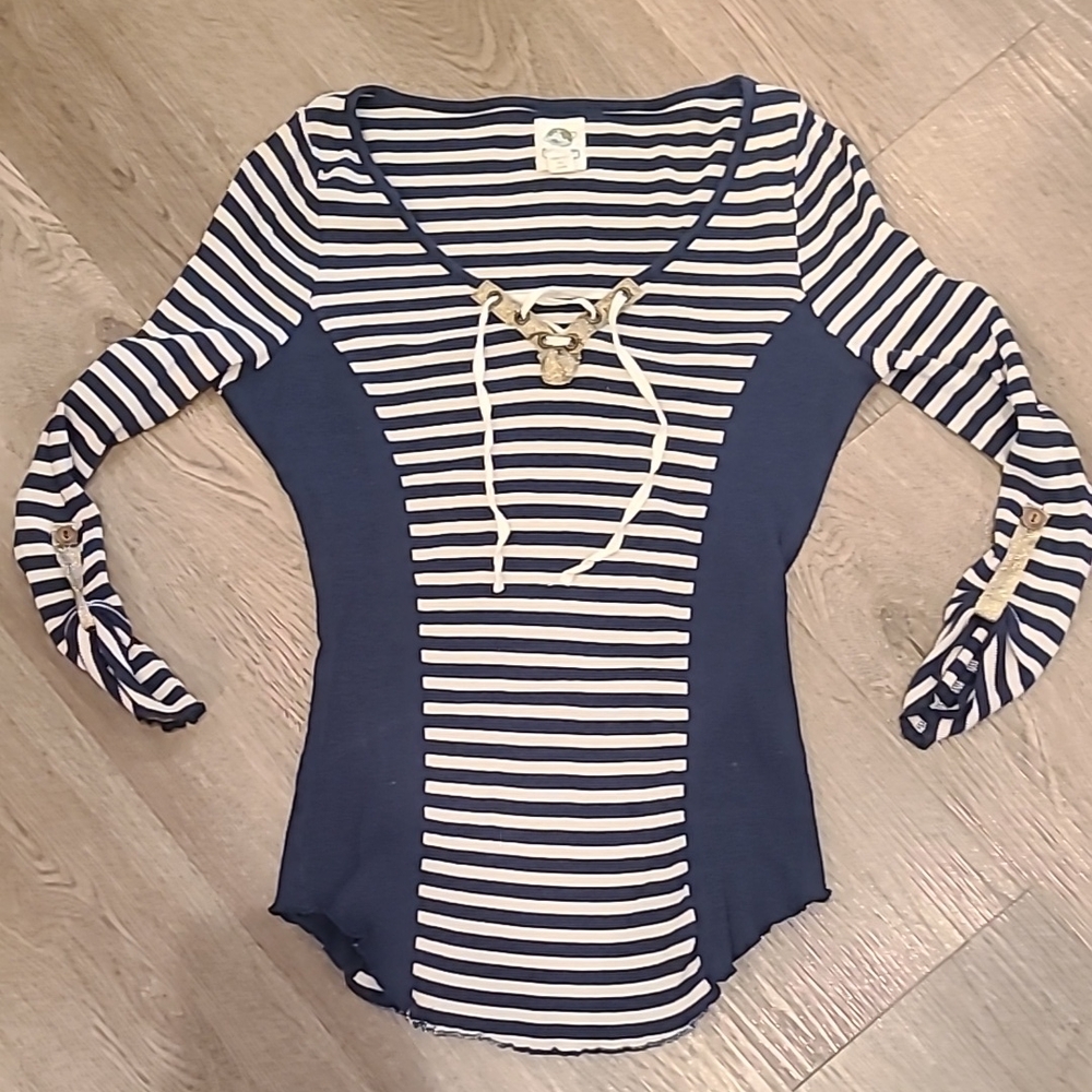 Tiny Anthropologie Navy Little Blouse